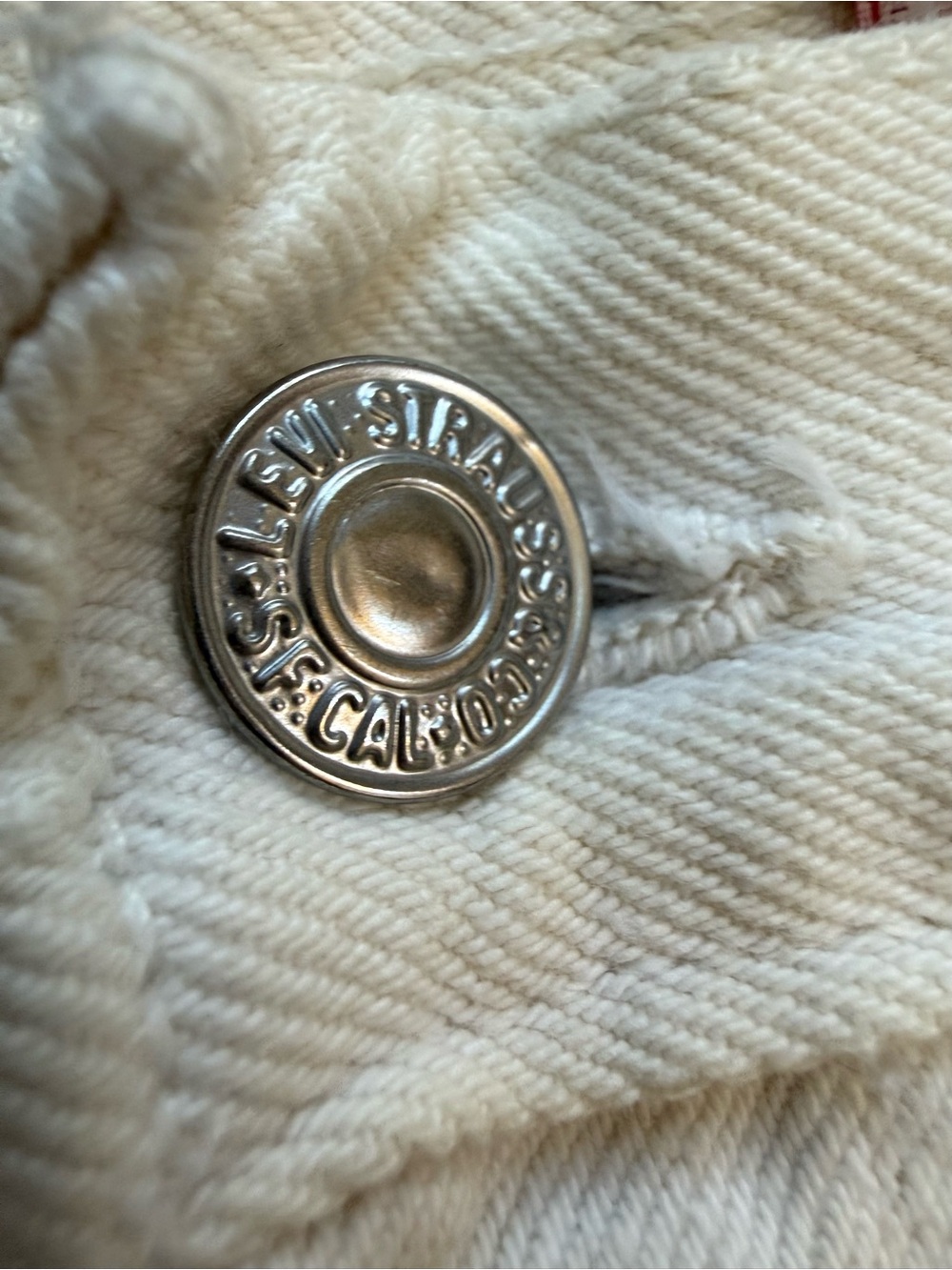 Vintage 80s 90s Levi’s 501 White Cut Off Shorts USA Made Button Fly 30W - Picture 8 of 11
